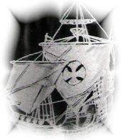 Glasgravur: Segelschiff