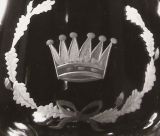 Glasgravur: Eichenkranz-Krone