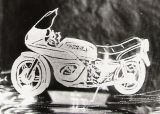Glasgravur: Motorrad