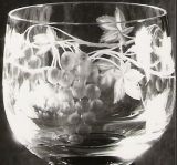 Glasgravur: Traubenranken