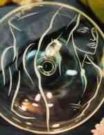 Glasschale mit Glasgravur aus dem Glasgravur Atelier Lisa Peters. Jedes gew&uuml;nschte Motiv von K&uuml;nstlerhand graviert auf Glas, Schmuck usw.